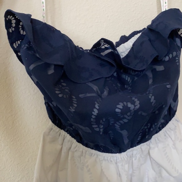 Lilly Pulitzer Nautical Strapless Dress - Picture 4 of 6